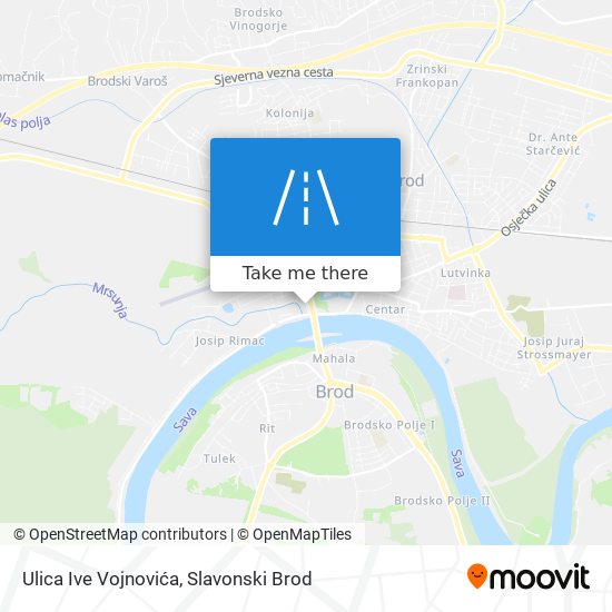 Ulica Ive Vojnovića map