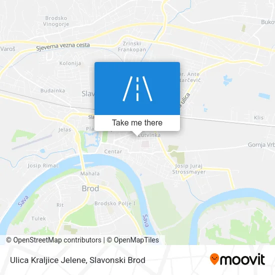 Ulica Kraljice Jelene map