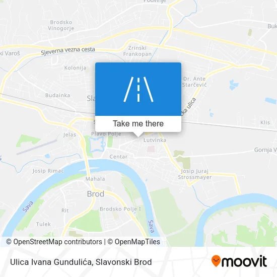 Ulica Ivana Gundulića map
