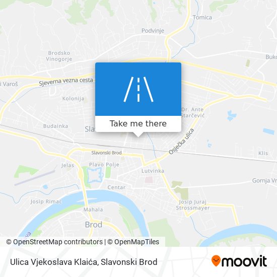 Ulica Vjekoslava Klaića map