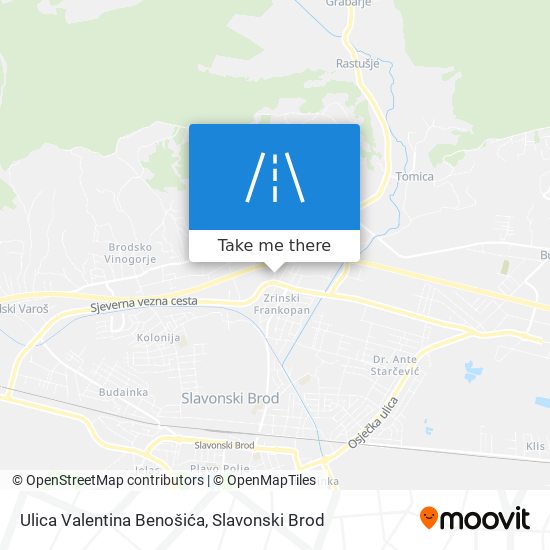 Ulica Valentina Benošića map