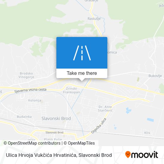 Ulica Hrvoja Vukčića Hrvatinića map