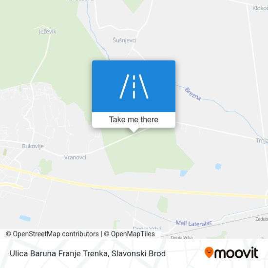 Ulica Baruna Franje Trenka map
