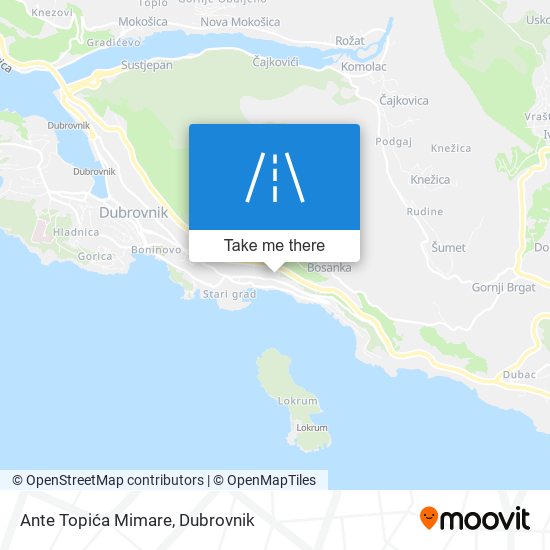 Ante Topića Mimare map