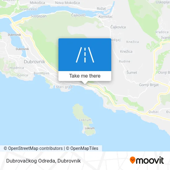 Dubrovačkog Odreda map
