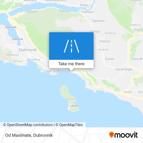 Od Maslinate map