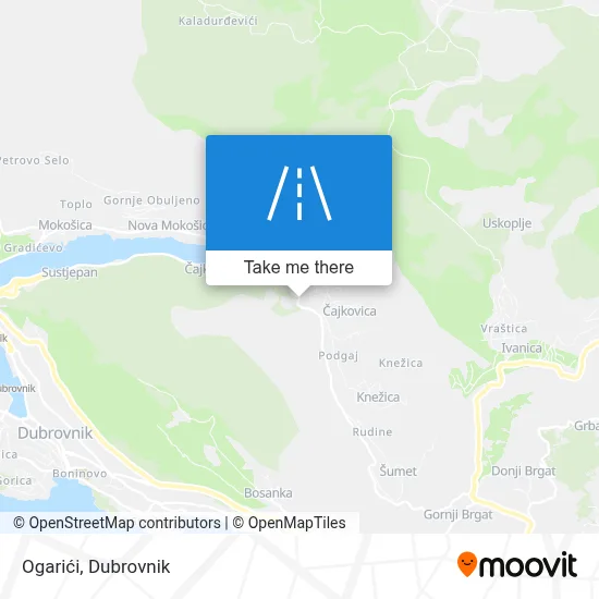 Ogarići map