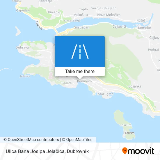 Ulica Bana Josipa Jelačića map
