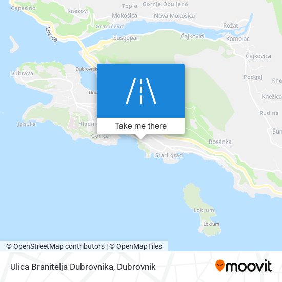 Ulica Branitelja Dubrovnika map