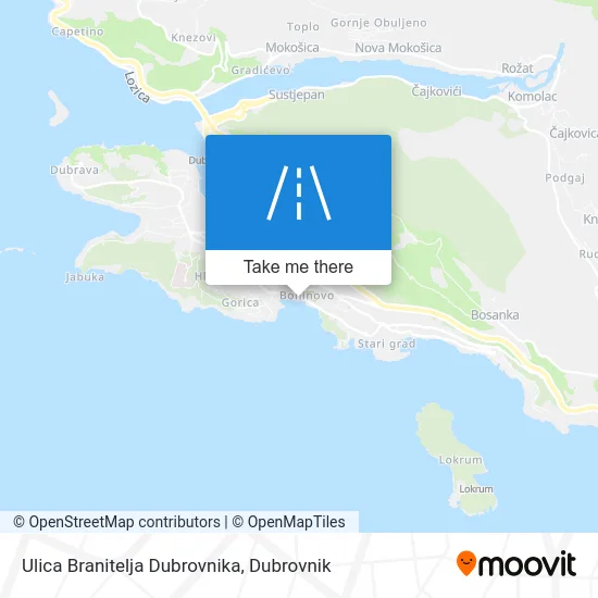 Ulica Branitelja Dubrovnika map
