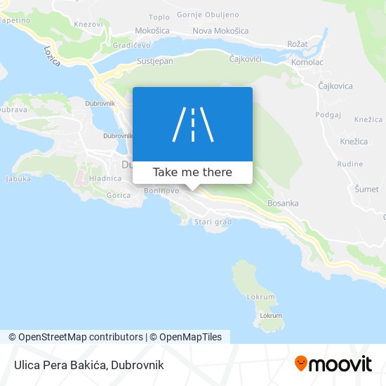 Ulica Pera Bakića map