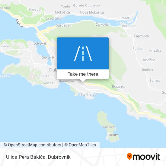 Ulica Pera Bakića map