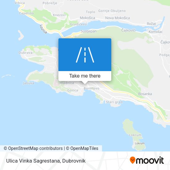 Ulica Vinka Sagrestana map