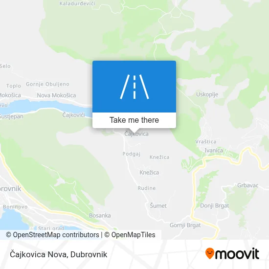 Čajkovica Nova map