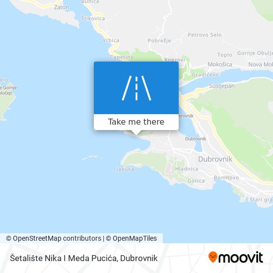 Šetalište Nika I Meda Pucića map