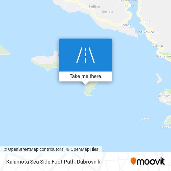 Kalamota Sea Side Foot Path map