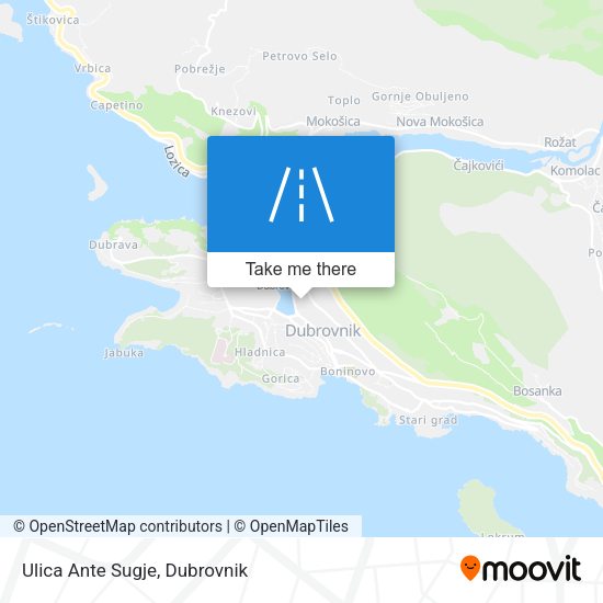 Ulica Ante Sugje map