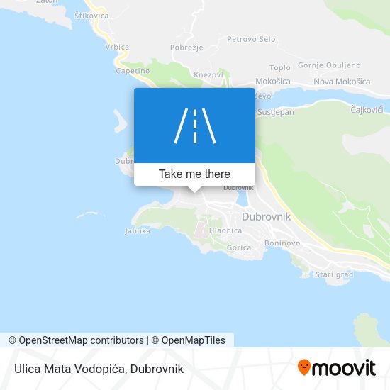 Ulica Mata Vodopića map