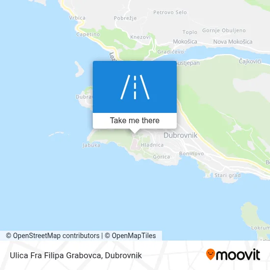 Ulica Fra Filipa Grabovca map