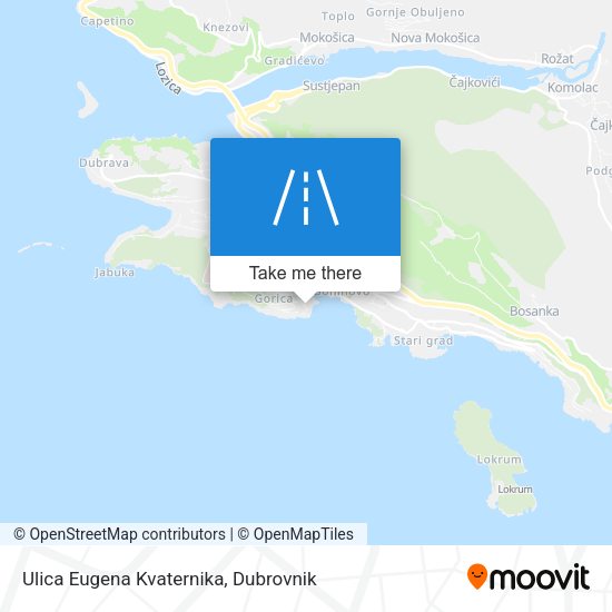 Ulica Eugena Kvaternika map