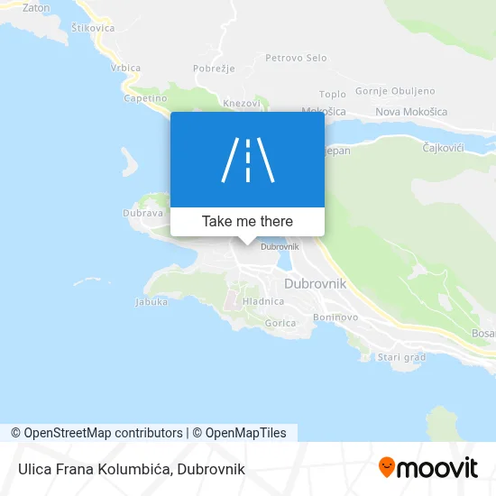 Ulica Frana Kolumbića map