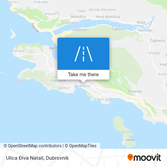 Ulica Điva Natali map