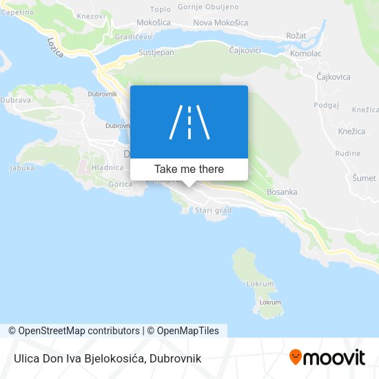 Ulica Don Iva Bjelokosića map