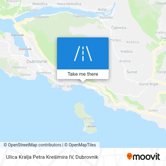 Ulica Kralja Petra Krešimira IV map