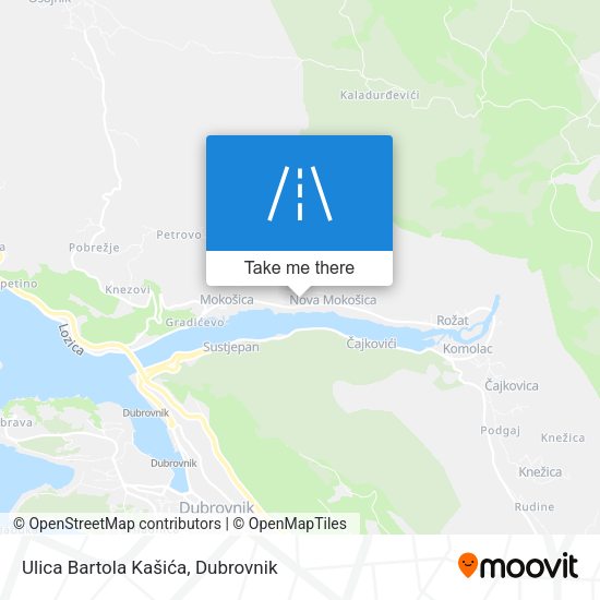 Ulica Bartola Kašića map