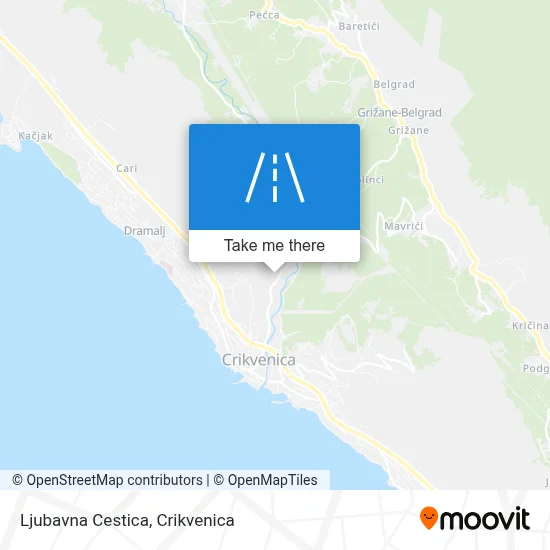 Ljubavna Cestica map
