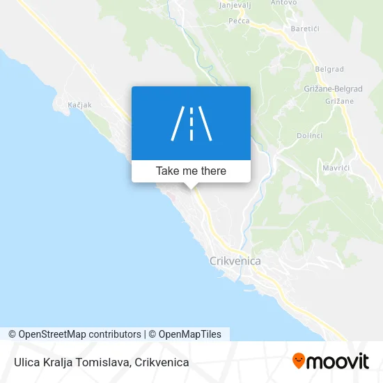 Ulica Kralja Tomislava map