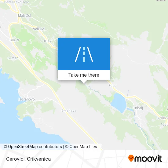 Cerovići map