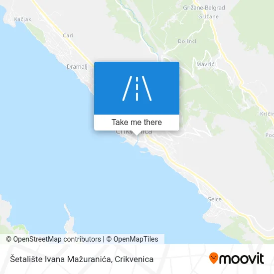 Šetalište Ivana Mažuranića map