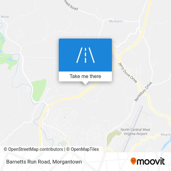 Barnetts Run Road map