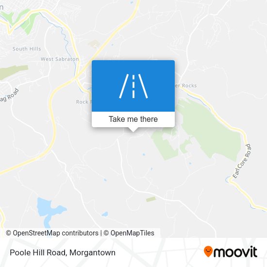 Poole Hill Road map