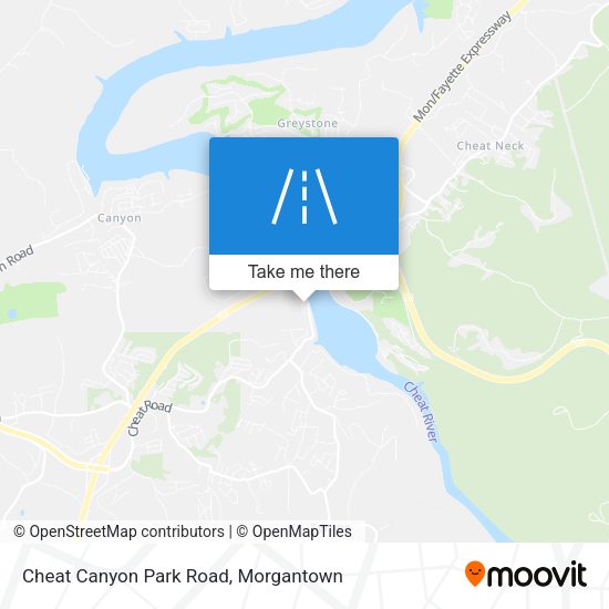 Mapa de Cheat Canyon Park Road