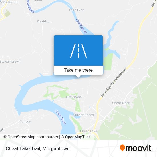 Cheat Lake Trail map