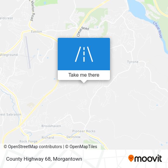 County Highway 68 map