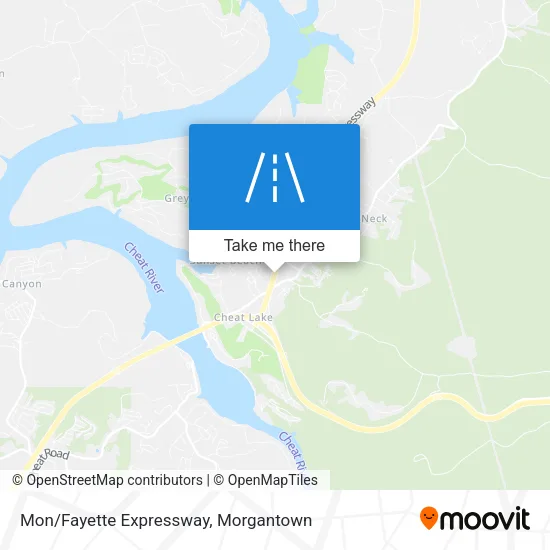 Mon/Fayette Expressway map