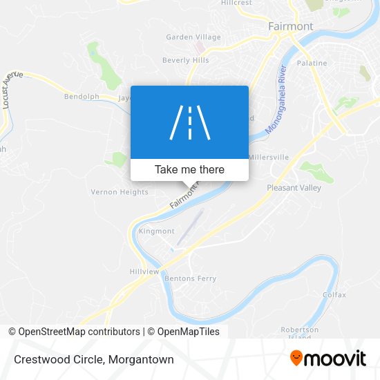 Crestwood Circle map
