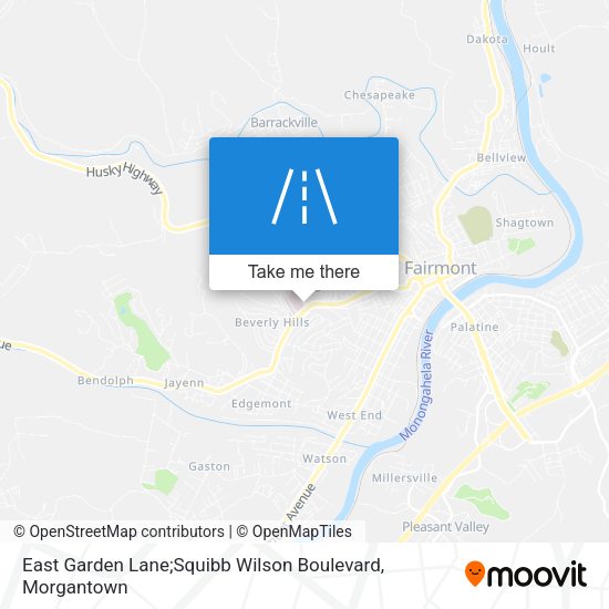 East Garden Lane;Squibb Wilson Boulevard map