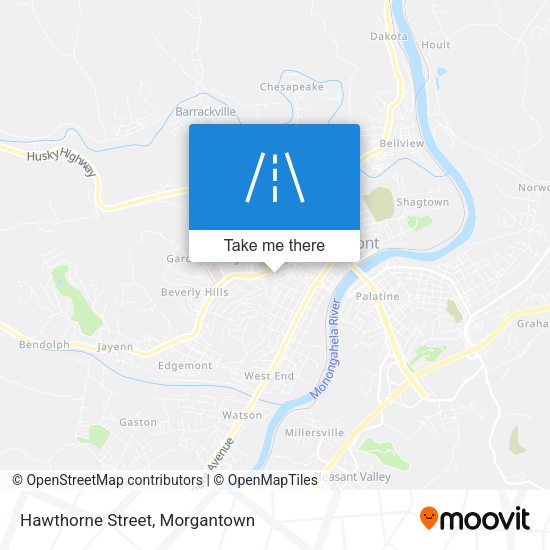 Hawthorne Street map