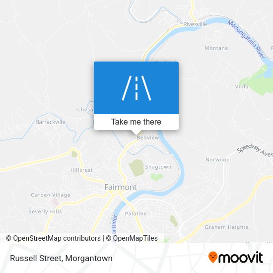 Russell Street map