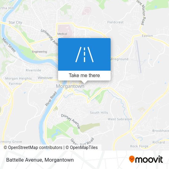 Battelle Avenue map