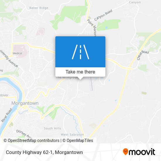 County Highway 62-1 map