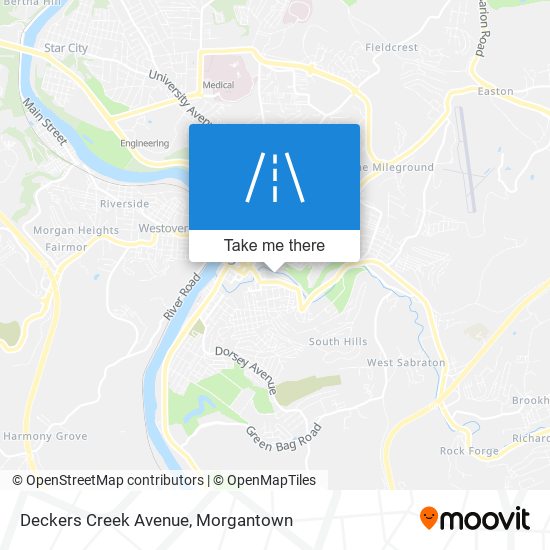 Deckers Creek Avenue map