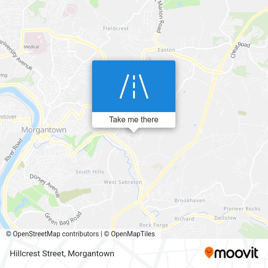 Hillcrest Street map