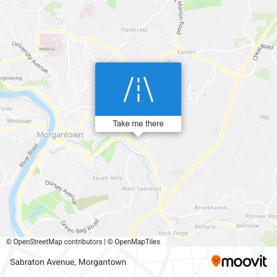 Sabraton Avenue map