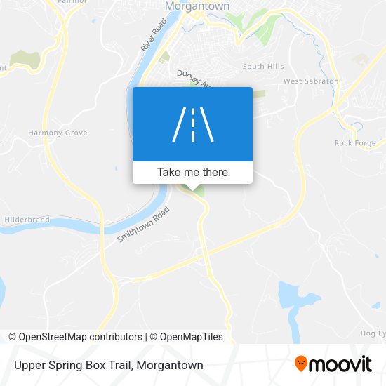 Upper Spring Box Trail map