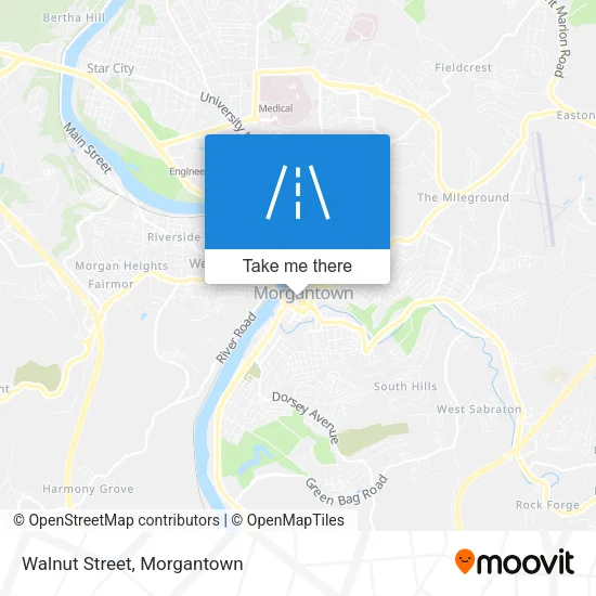 Mapa de Walnut Street